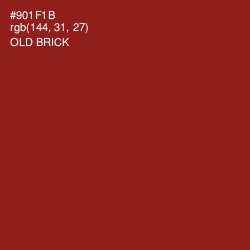 #901F1B - Old Brick Color Image