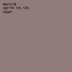 #907C7B - Hemp Color Image