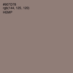 #907D78 - Hemp Color Image