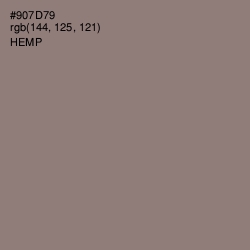 #907D79 - Hemp Color Image