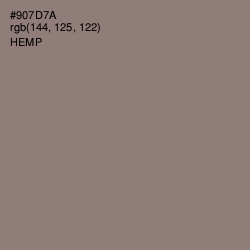 #907D7A - Hemp Color Image