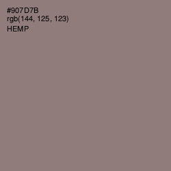 #907D7B - Hemp Color Image