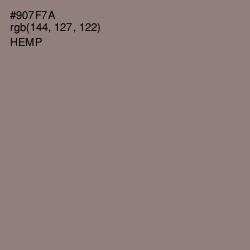 #907F7A - Hemp Color Image