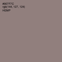 #907F7C - Hemp Color Image
