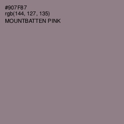 #907F87 - Mountbatten Pink Color Image