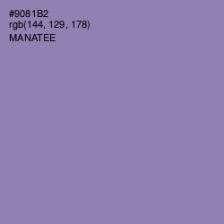 #9081B2 - Manatee Color Image