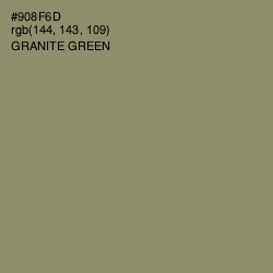 #908F6D - Granite Green Color Image