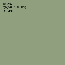 #90A07F - Olivine Color Image