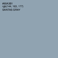 #90A3B1 - Santas Gray Color Image