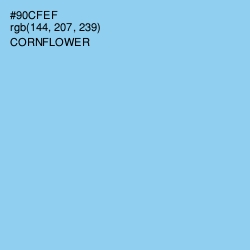 #90CFEF - Cornflower Color Image