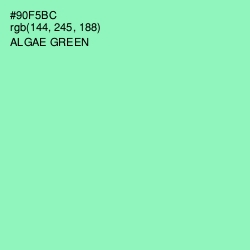 #90F5BC - Algae Green Color Image