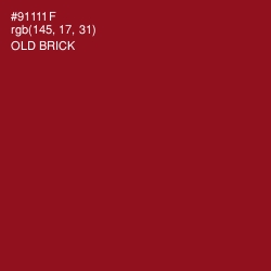 #91111F - Old Brick Color Image