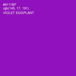 #9111BF - Violet Eggplant Color Image