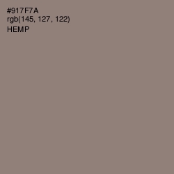 #917F7A - Hemp Color Image