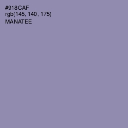 #918CAF - Manatee Color Image