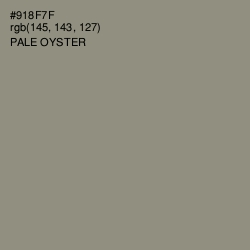 #918F7F - Pale Oyster Color Image
