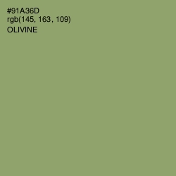 #91A36D - Olivine Color Image