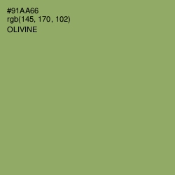 #91AA66 - Olivine Color Image