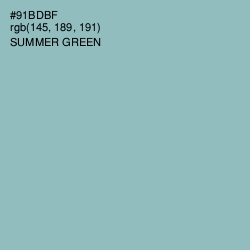 #91BDBF - Summer Green Color Image