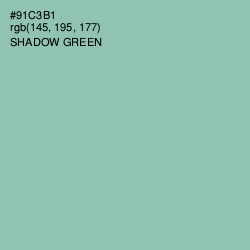 #91C3B1 - Shadow Green Color Image