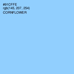 #91CFFE - Cornflower Color Image