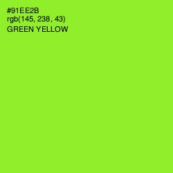 #91EE2B - Green Yellow Color Image