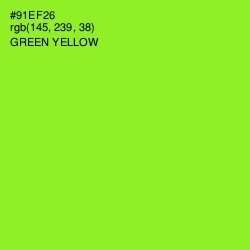 #91EF26 - Green Yellow Color Image