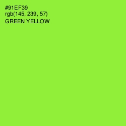 #91EF39 - Green Yellow Color Image