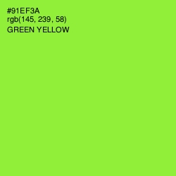 #91EF3A - Green Yellow Color Image