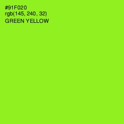 #91F020 - Green Yellow Color Image