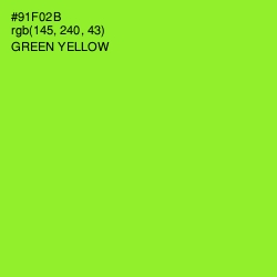 #91F02B - Green Yellow Color Image