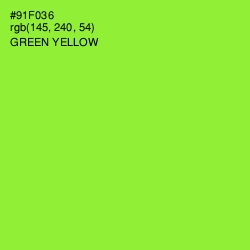 #91F036 - Green Yellow Color Image