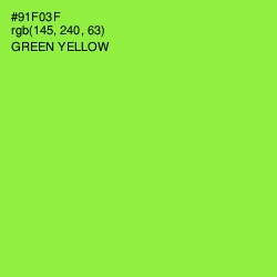 #91F03F - Green Yellow Color Image