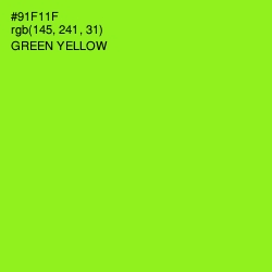 #91F11F - Green Yellow Color Image