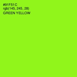 #91F51C - Green Yellow Color Image