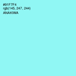 #91F7F4 - Anakiwa Color Image