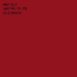 #92131D - Old Brick Color Image