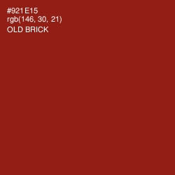 #921E15 - Old Brick Color Image