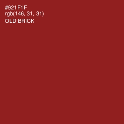 #921F1F - Old Brick Color Image