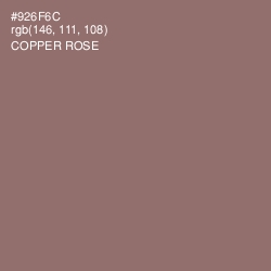 #926F6C - Copper Rose Color Image