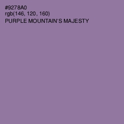 #9278A0 - Purple Mountain's Majesty Color Image