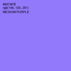 #9278FB - Medium Purple Color Image