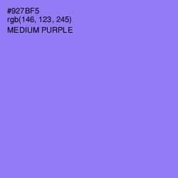 #927BF5 - Medium Purple Color Image