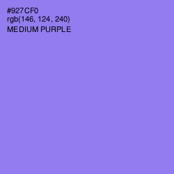 #927CF0 - Medium Purple Color Image