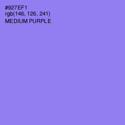 #927EF1 - Medium Purple Color Image