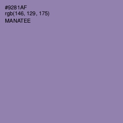 #9281AF - Manatee Color Image