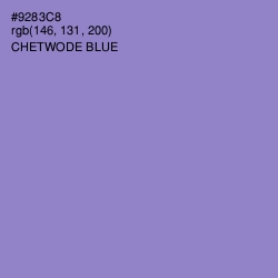 #9283C8 - Chetwode Blue Color Image