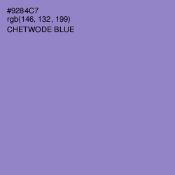 #9284C7 - Chetwode Blue Color Image