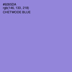 #9285DA - Chetwode Blue Color Image