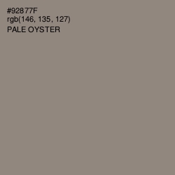 #92877F - Pale Oyster Color Image